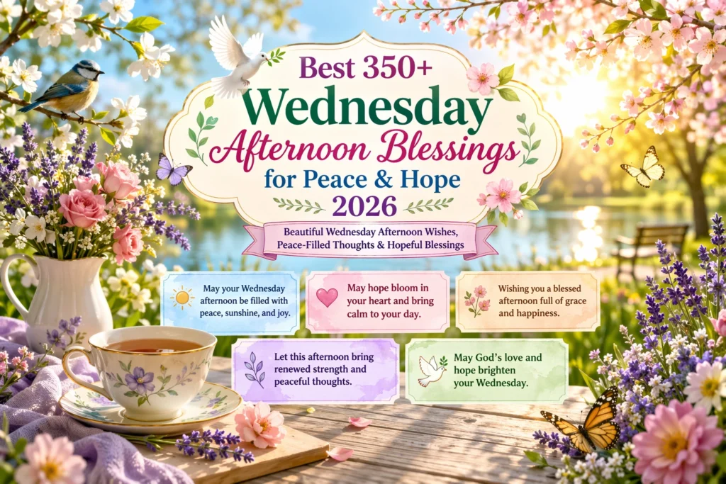 Best 350+ Wednesday Afternoon Blessings for Peace & Hope 2026