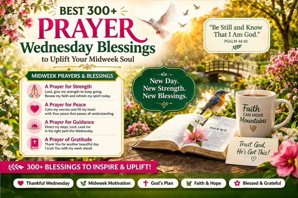 Best 300+ Prayer Wednesday Blessings to Uplift Your Midweek Soul