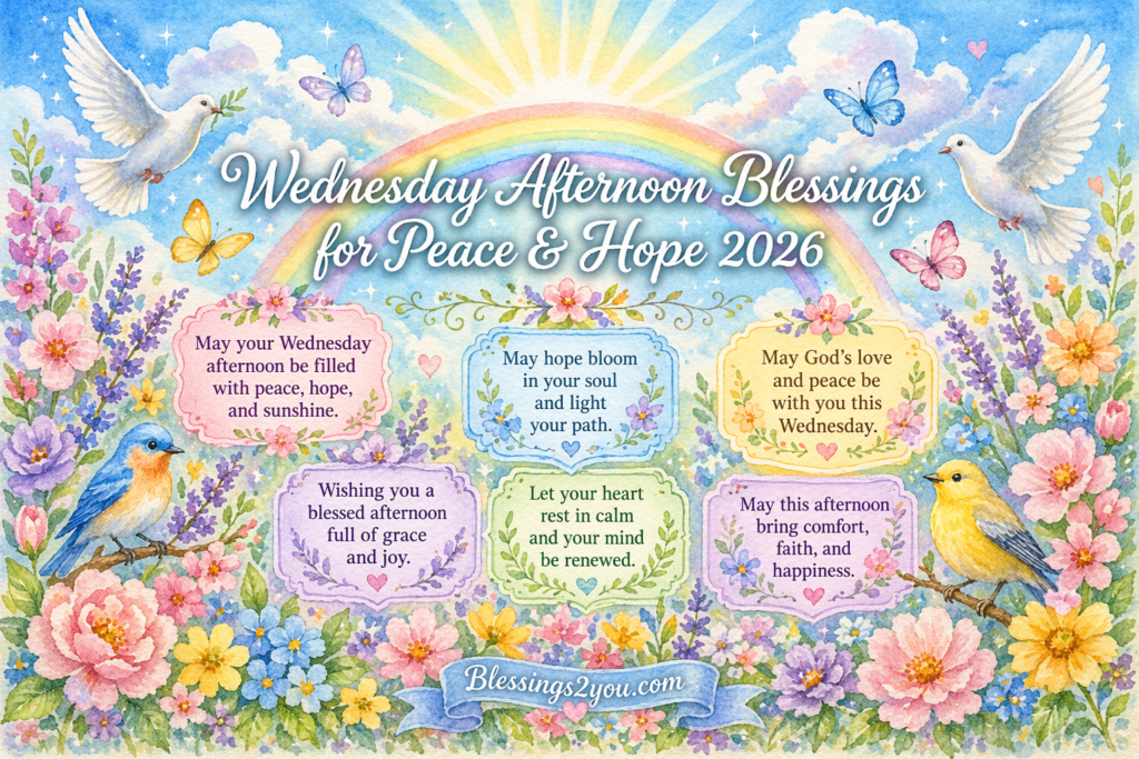 Short Wednesday Afternoon Blessings
