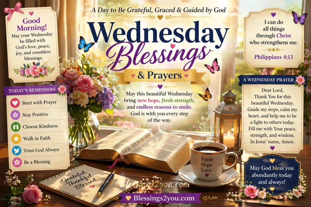 Inspirational Wednesday Blessings and Prayers Quotes to Encourage Your Midweek Journey