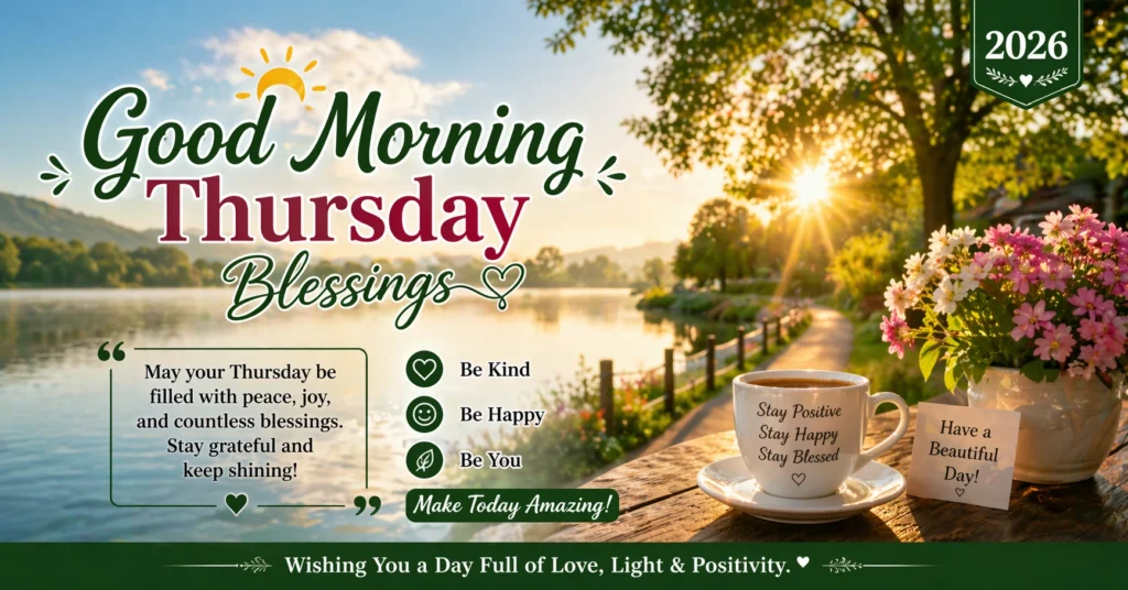 90+ Good Morning Thursday Blessings, Quotes and Images 2026