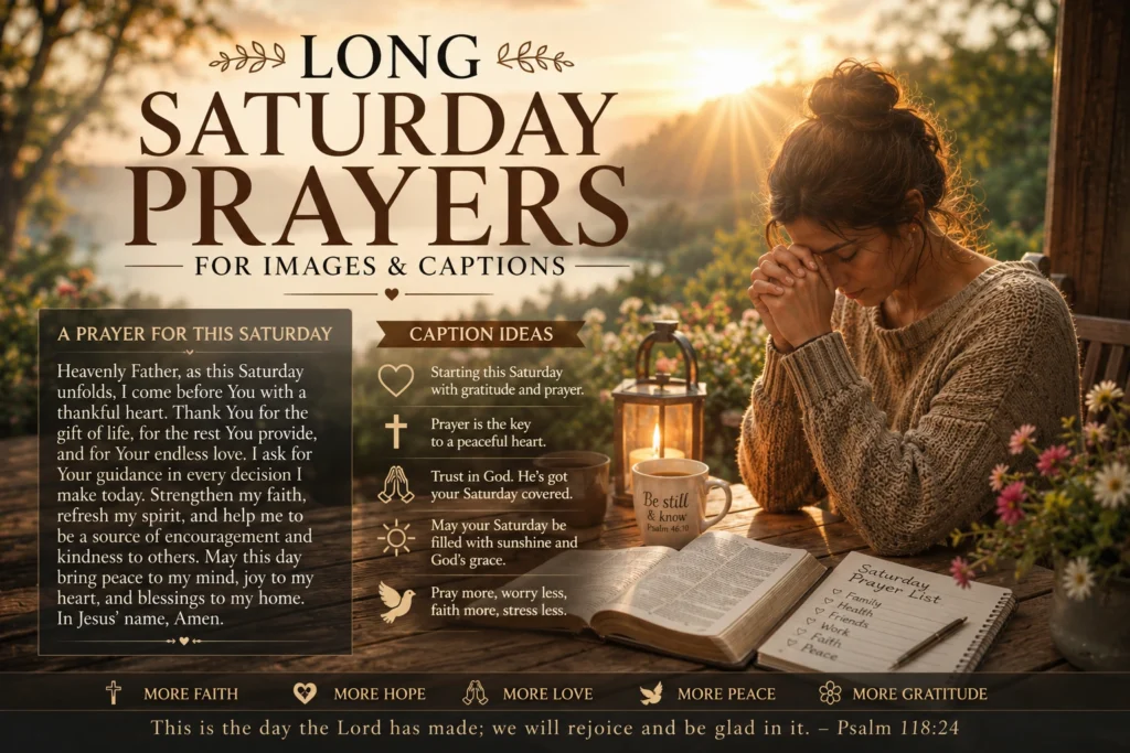 Long Saturday Prayers for Images and Captions