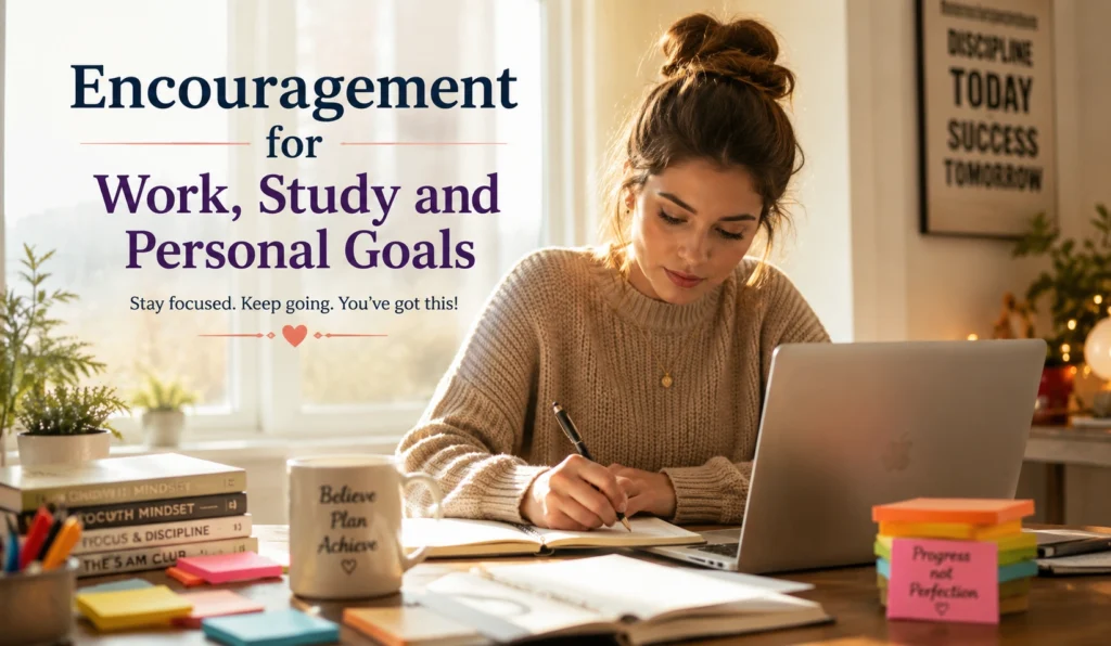 Encouragement for Work, Study and Personal Goals